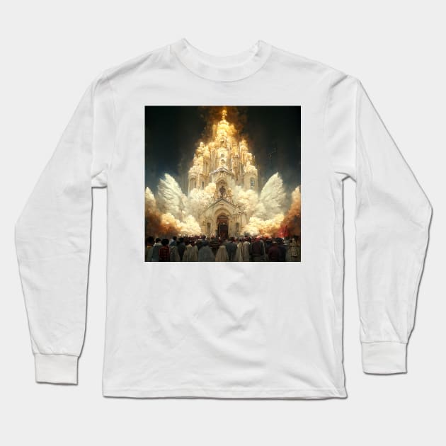 Cielo de iglesia Long Sleeve T-Shirt by www.TheAiCollective.art